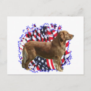 Golden Retriever Patriot Briefkaart