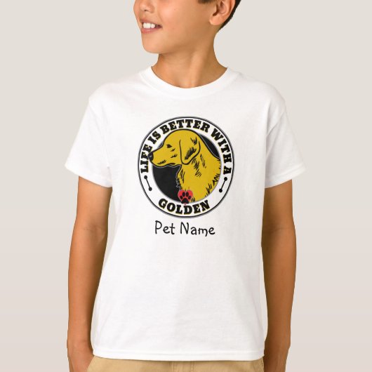 Golden Retriever persoonlijke levenssfeer is beter T-shirt (Voorkant)