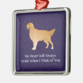 Golden Retriever - Pet Memorial - Denking of You Metalen Ornament (Links)