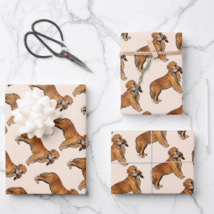 Golden Retriever Pheasant Inpakpapier Vel