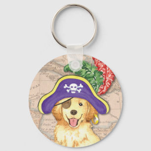 Golden Retriever Pirate Sleutelhanger