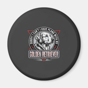 Golden Retriever Plannen Hond Badge Ontwerp Magneet