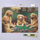 Golden Retriever Poker Party Decoupage Papier (Craft)