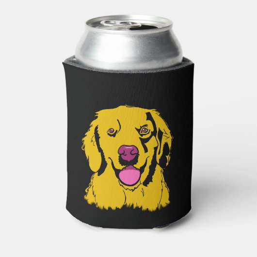 Golden Retriever Pop Art Koelbox Blikjeskoeler (Blikje Achterkant)