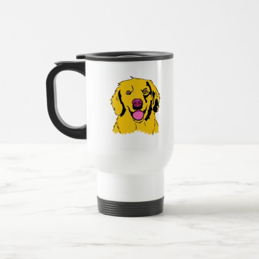 Golden Retriever Pop Art Reisbeker (Links)