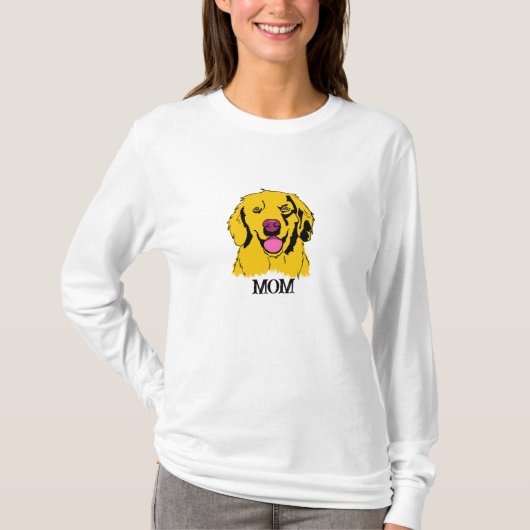 Golden Retriever Pop Art T-shirt (Voorkant)