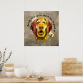Golden Retriever Pop Poster (Keuken)
