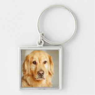 Golden Retriever Portret Sleutelhanger