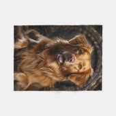 Golden Retriever poseren Fleece Deken (Voorkant (Horizontaal))