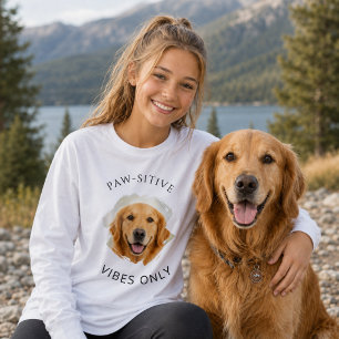 Golden Retriever Positieve Vibes Alleen Foto Meisj