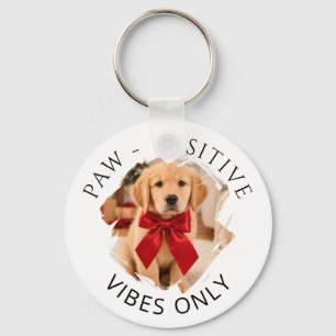 Golden Retriever Positieve vibes alleen foto Sleutelhanger