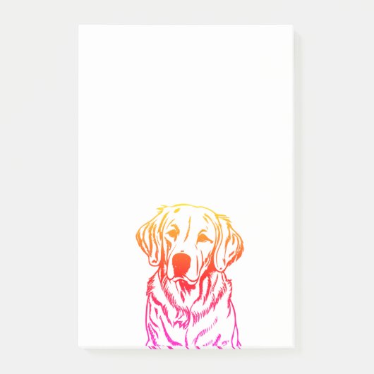 Golden Retriever Post-IT Notities Post-it® Notes (Voorkant)