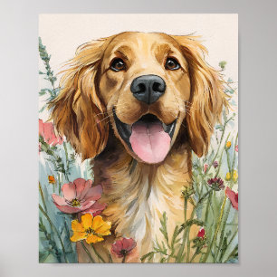 Golden Retriever Poster - Schattigee Golden Retrie