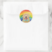 Golden Retriever Pride Ronde Sticker (Tas)