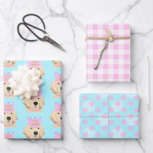 Golden Retriever Prinses Gift Wrap Inpakpapier Vel