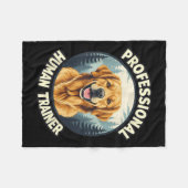 Golden Retriever Professional Human Trainer Funny Fleece Deken (Voorkant (Horizontaal))