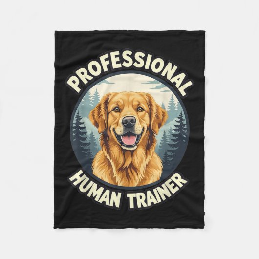 Golden Retriever Professional Human Trainer Funny Fleece Deken (Voorkant)