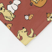 Golden Retriever Pumpkins Pattern Fleece Deken (Hoek)