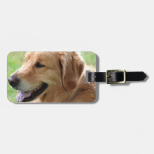 Golden Retriever Pup Bagagelabel