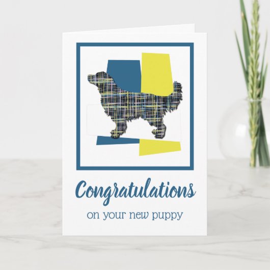 Golden Retriever Pup Félicitations Carte de voeux (Devant)