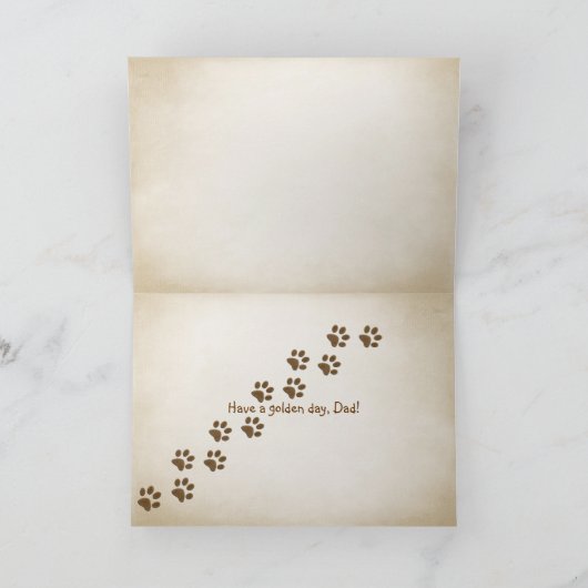 Golden Retriever Pup in touw lijst Kaart (Binnen)