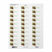 Golden Retriever Pup Retouradres Mailing Labels (Full Sheet)