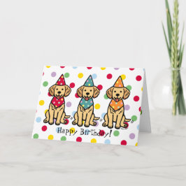Golden Retriever Puppies Birthday Kaart
