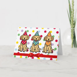 Golden Retriever Puppies Birthday Kaart