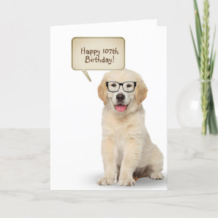 Golden Retriever Puppy 107e carte d'anniversaire