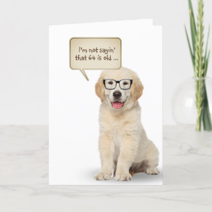 Golden Retriever Puppy 64e carte d'anniversaire