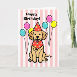 Golden Retriever Puppy Birthday Kaart