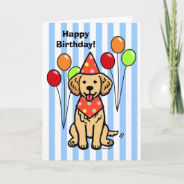 Golden Retriever Puppy Birthday Kaart