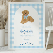 Golden Retriever Puppy Birthday Party Welcome Poster