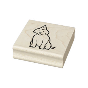 Golden Retriever Puppy Birthday Rubberstempel