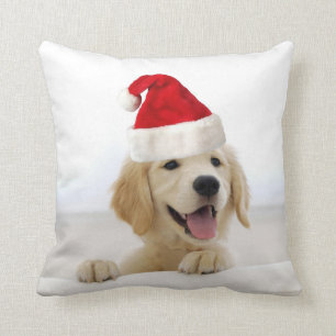 Golden Retriever Puppy Coussin Noël