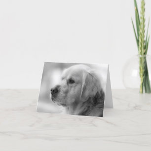 Golden Retriever Puppy Dog Blank Notecard Kaart