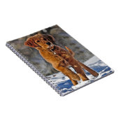 Golden Retriever Puppy Dog in de sneeuw Notitieboek (Rechterzijde)