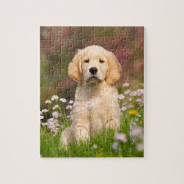 Golden Retriever puppy een schattige Goldie Legpuzzel