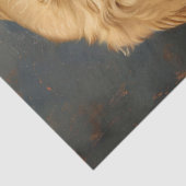 Golden Retriever Puppy in een mand Decoupage Tissuepapier (Detail)