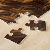 Golden Retriever Puppy in een mand Legpuzzel (Zijkant)