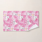 Golden Retriever Puppy in Pink Garden (Serviette à main)