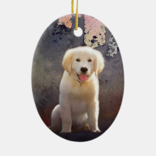 Golden Retriever Puppy Keramisch Ornament