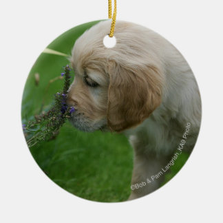Golden Retriever Puppy Keramisch Ornament