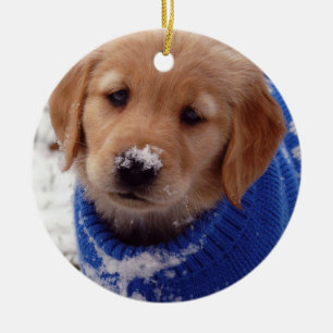 Golden Retriever Puppy Keramisch Ornament