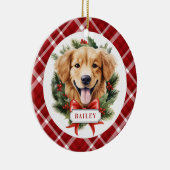 Golden Retriever Puppy Keramische Cirkel Ornament (Rechts)