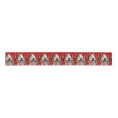 Golden Retriever Puppy Kerstmis Grosgrain Lint (Voorkant)