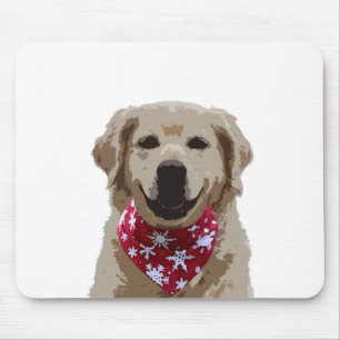 Golden Retriever Puppy met Bandana Mousepad Muismat