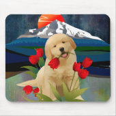 GOLDEN RETRIEVER PUPPY Mousepad Muismat (Voorkant)