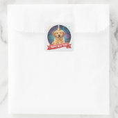 Golden Retriever Puppy New Year Sticker (Sac)