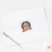 Golden Retriever Puppy New Year Sticker (Enveloppe)
